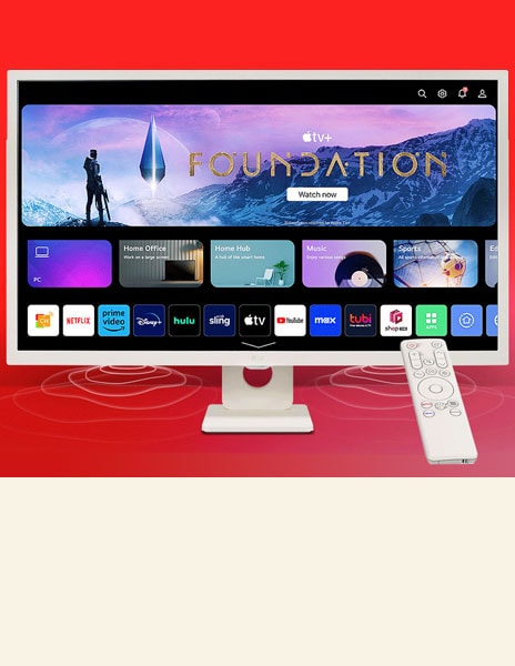 LG monitor in office with smart monitor as screenfill