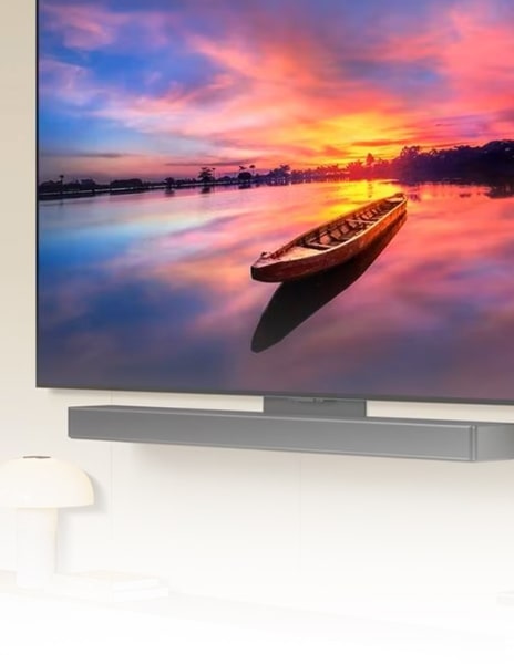 large lg tv with a soundbar