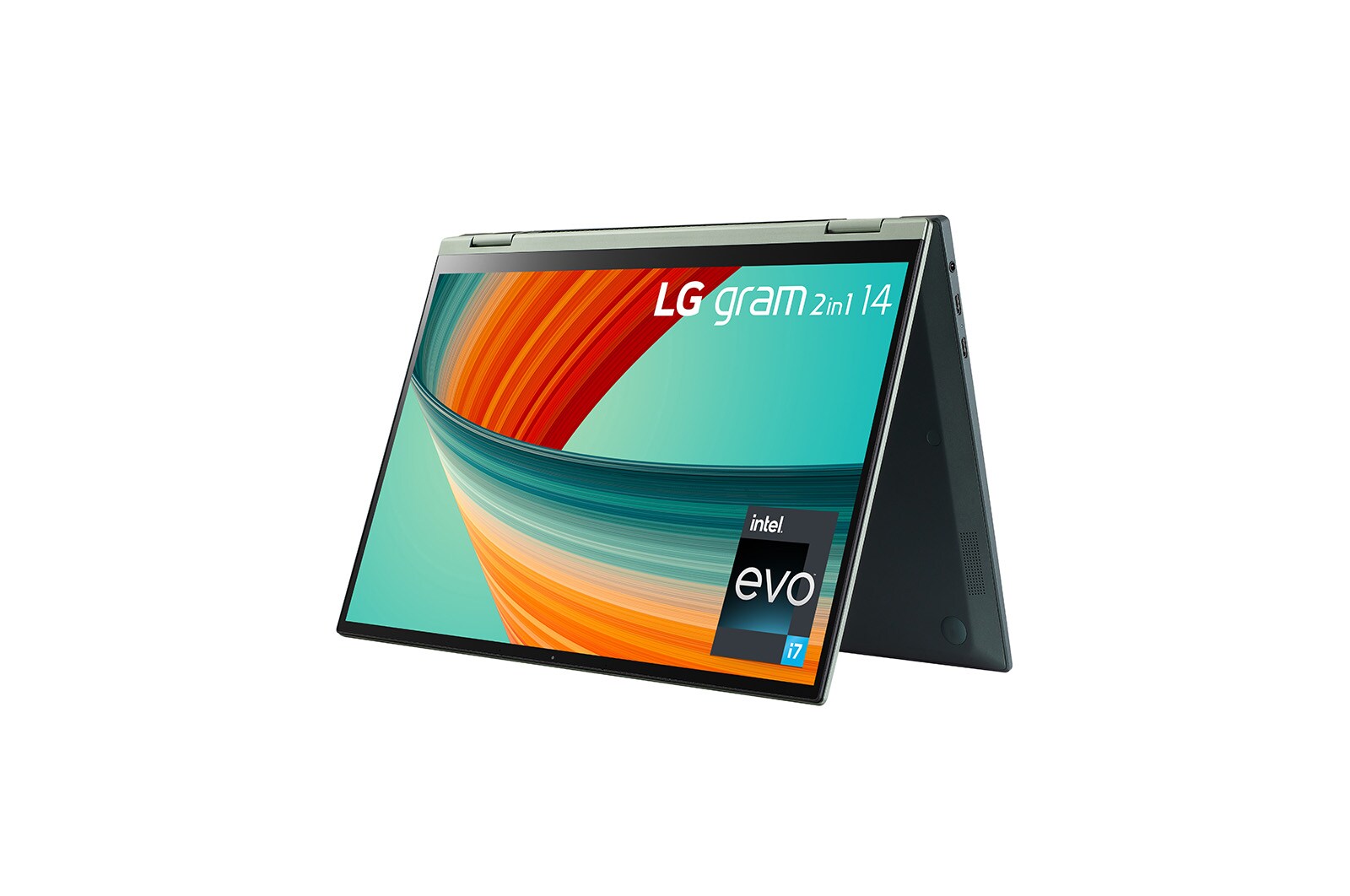 LG gram 2in1 14" laptop | ultra-lightweight with 16:10 anti-glare display and Intel® Evo 13th Gen. Processor - Sage Green, 14T90R-K.AA77A1