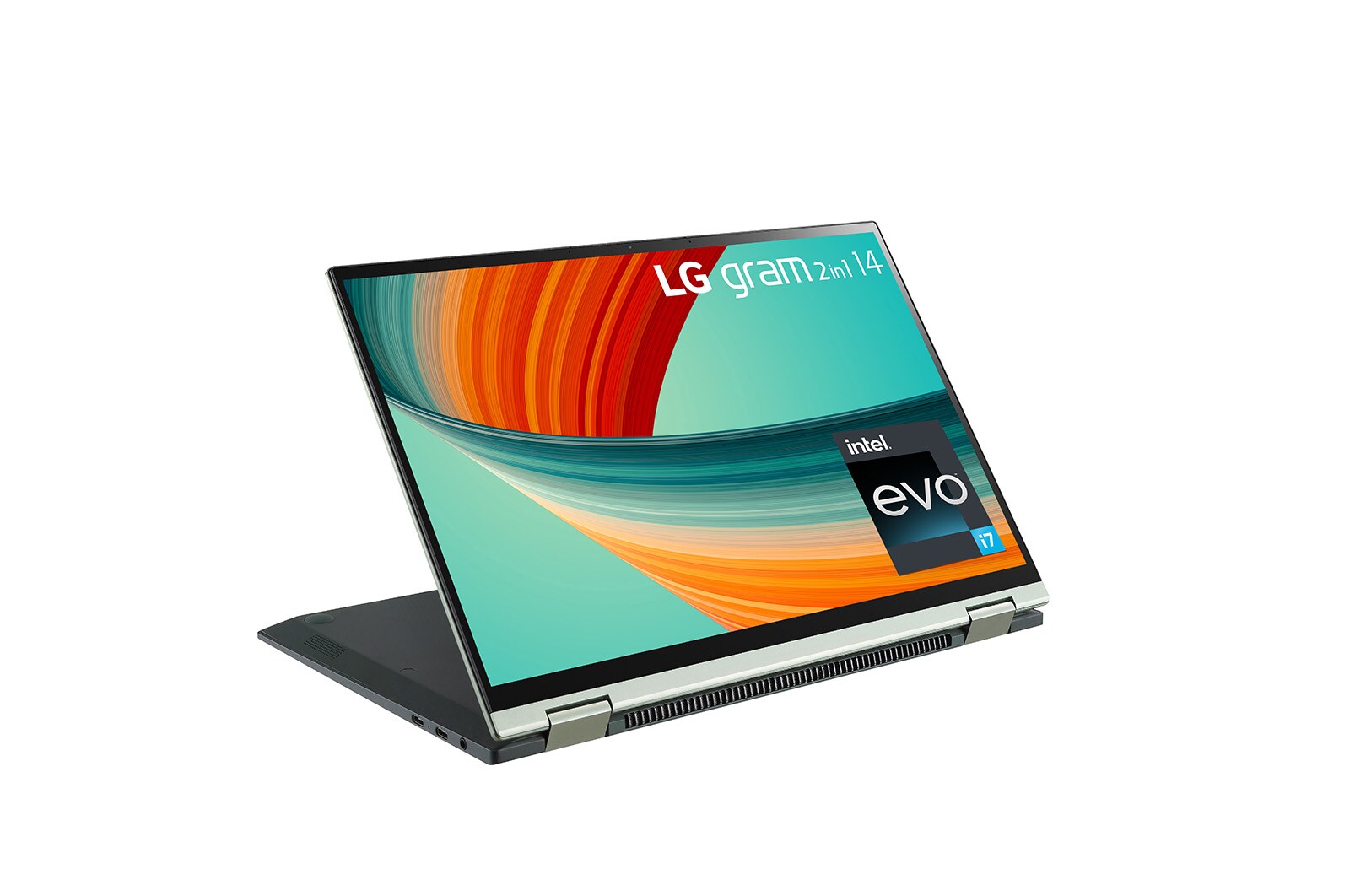 LG gram 2in1 14" laptop | ultra-lightweight with 16:10 anti-glare display and Intel® Evo 13th Gen. Processor - Sage Green, 14T90R-K.AA77A1