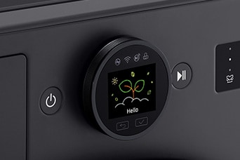 A close-up of the control panel on an LG Washer.	