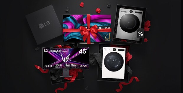 Image featuring a person and LG home appliances	