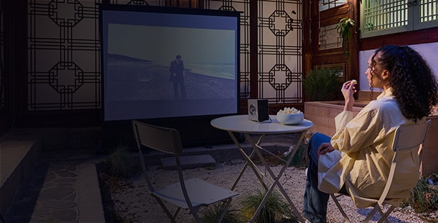 Image featuring a person and LG home appliances