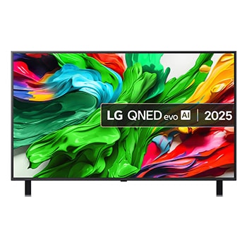 Front view of 55 inch LG QNED evo AI QNED85 4k Smart TV 2025