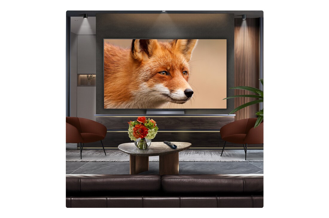 Campfire at night in the middle of nature. In the distance is a forest and lake. The evening sky is filled with stars. The whole scene is split in half. One side is darker and duller. The other half is remarkably brighter, showcasing the impressive brilliance from Brightness Booster. 