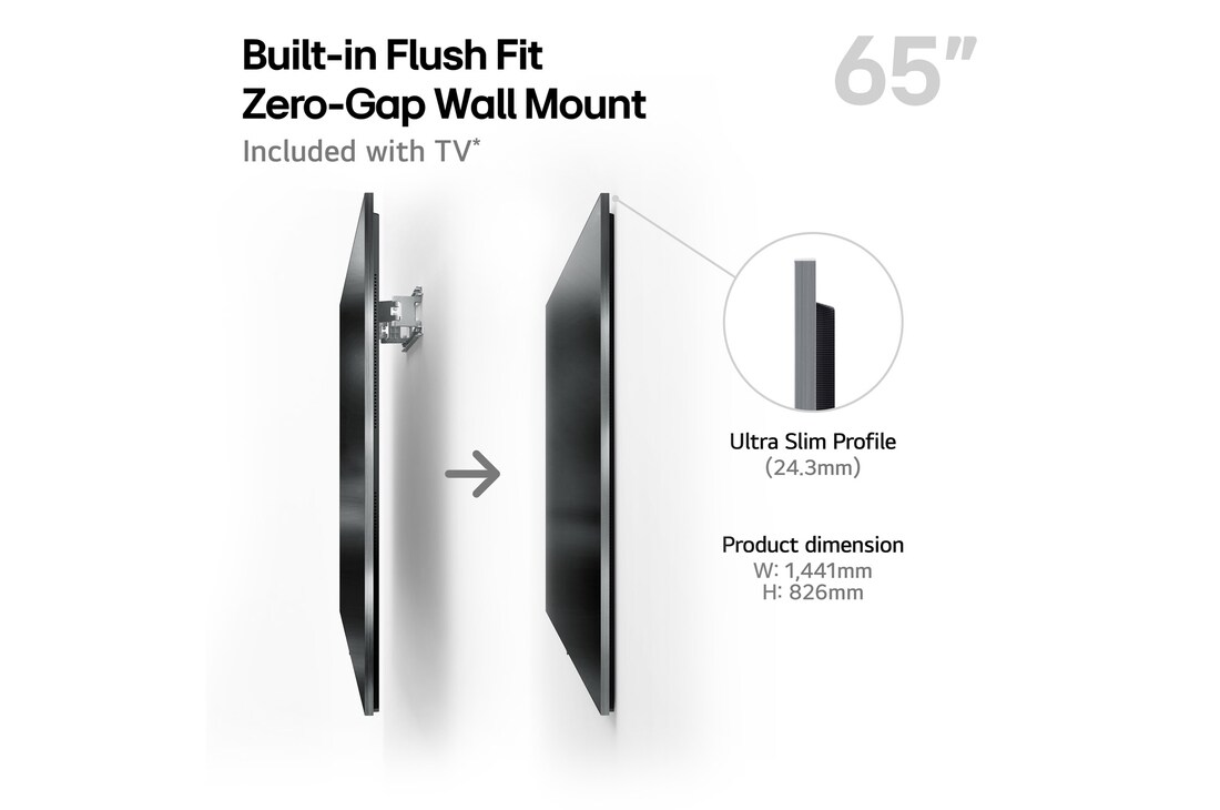 Left-facing side view of LG OLED evo AI G5 4K Smart TV.