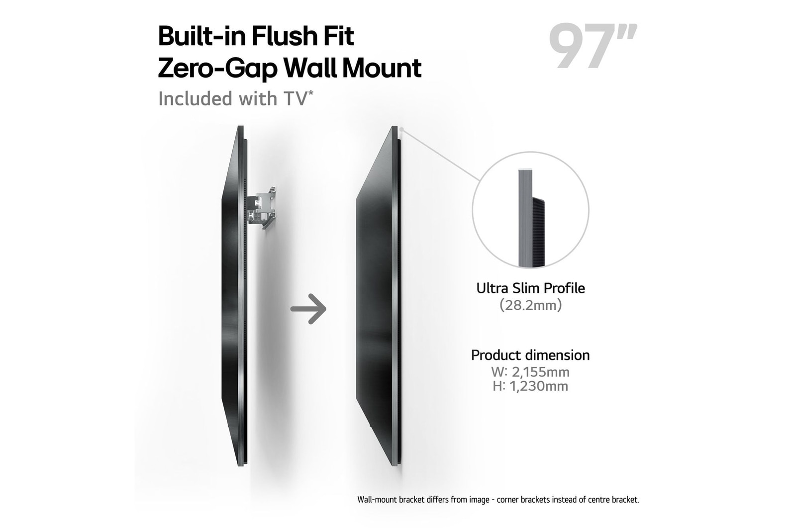 Slightly angled view of LG OLED evo AI C5 4K Smart TV.