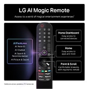 Front view and side view of LG OLED evo AI C5 4K Smart TV showing its length, width, height, and depth dimensions.