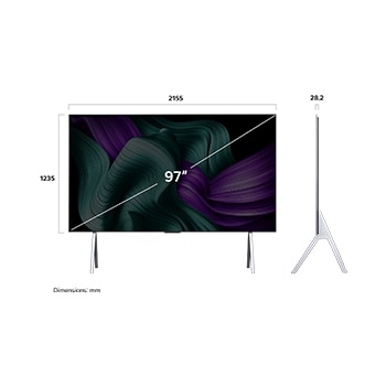 Rear view of LG OLED evo AI G5 4K Smart TV.