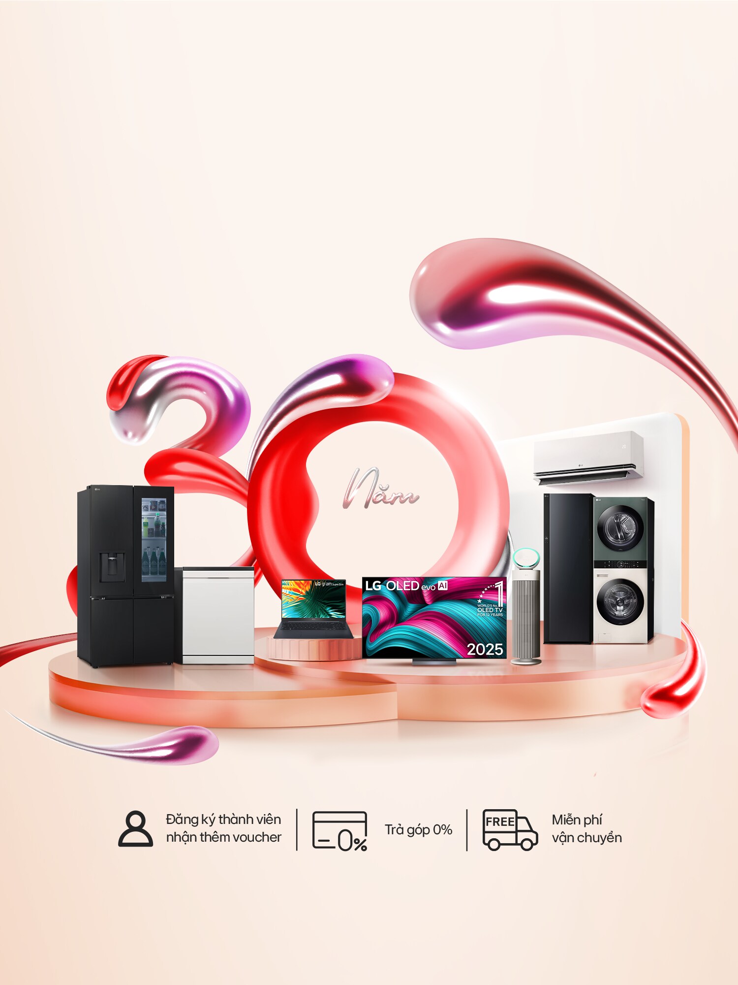 Banner ưu đãi giữa tháng của LG