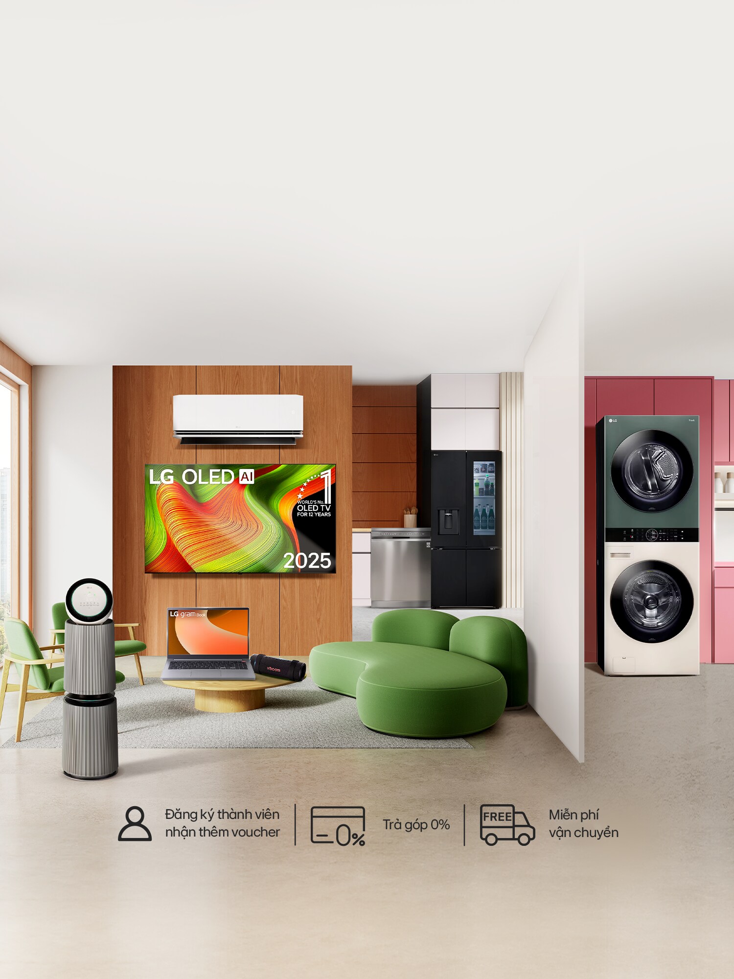 Banner ưu đãi giữa tháng của LG