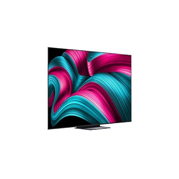 Slightly angled view of LG OLED evo AI C5 4K Smart TV.