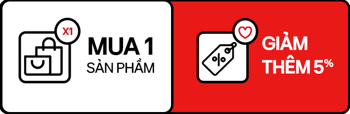 Ưu đãi mua 1 sản phẩm giảm 5%