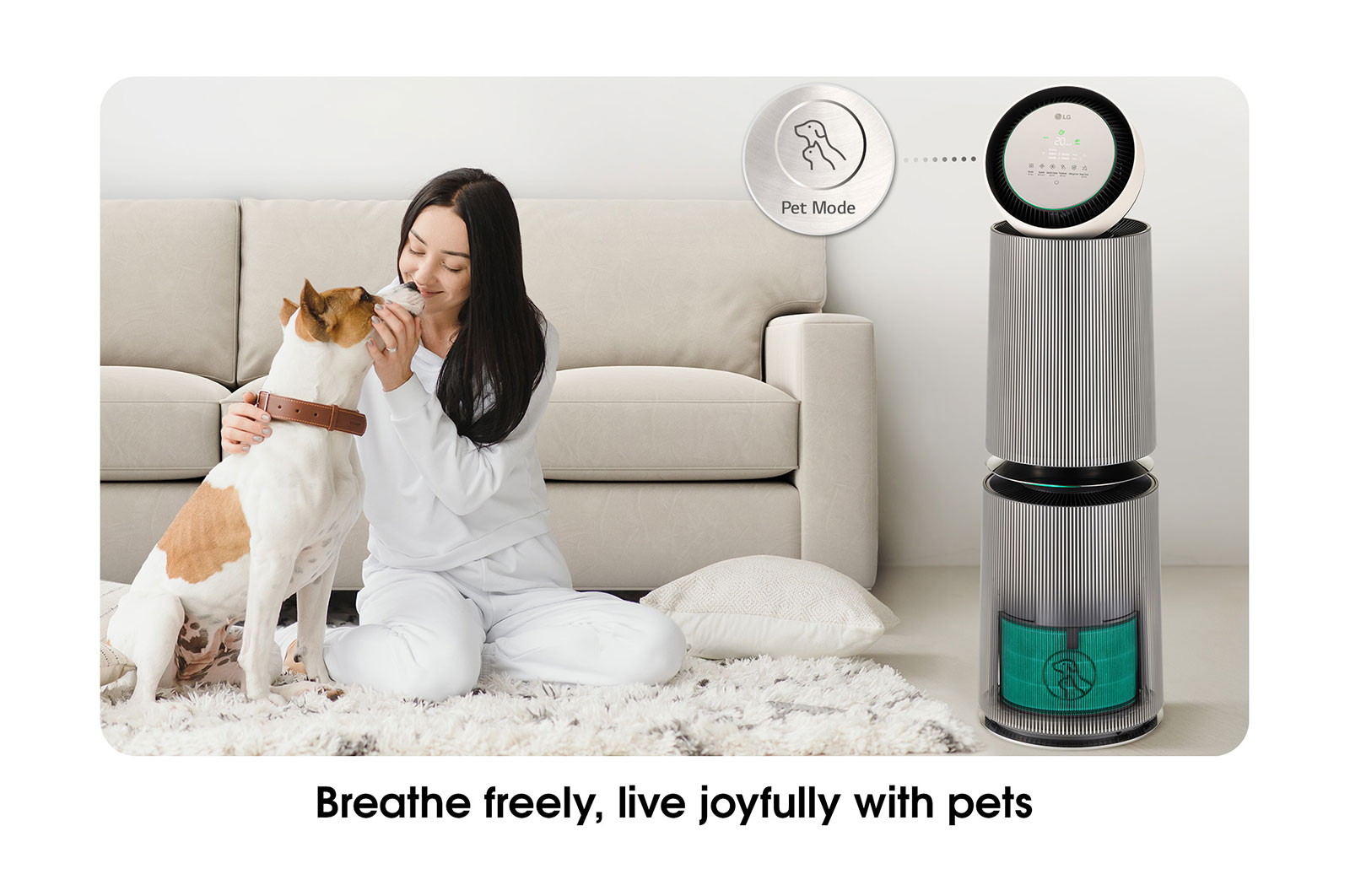 LG Máy lọc không khí PuriCare360 Alpha PET Công nghệ UVnano™ | AS10GDBY0, AS10GDBY0