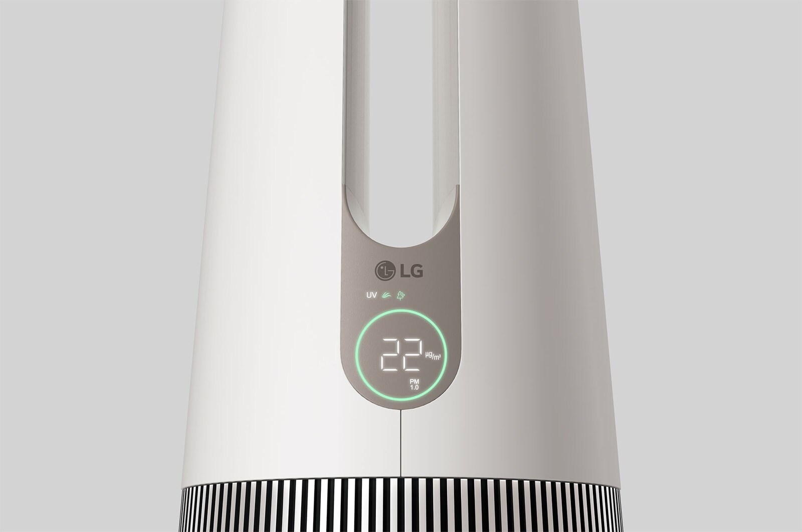 LG Quạt lọc khí PuriCare AeroTower Hit Công nghệ UVnano™, Cảm Biến PM 1.0 Màu be | FS15GPBK0, FS15GPBK0