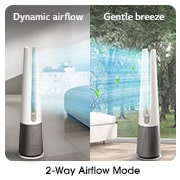 LG Quạt lọc khí PuriCare AeroTower Hit Công nghệ UVnano™, Cảm Biến PM 1.0 Màu be | FS15GPBK0, FS15GPBK0