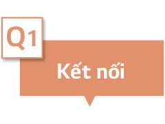 Màn hình hiển thị &quot;Kết nối&quot; trong hộp văn bản.