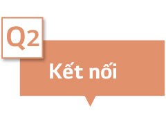 Màn hình hiển thị &quot;Kết nối&quot; trong hộp văn bản.