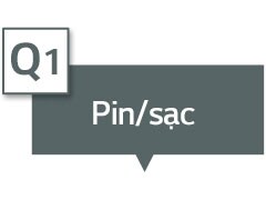 Màn hình hiển thị &quot;Pin/sạc&quot; trong hộp văn bản.