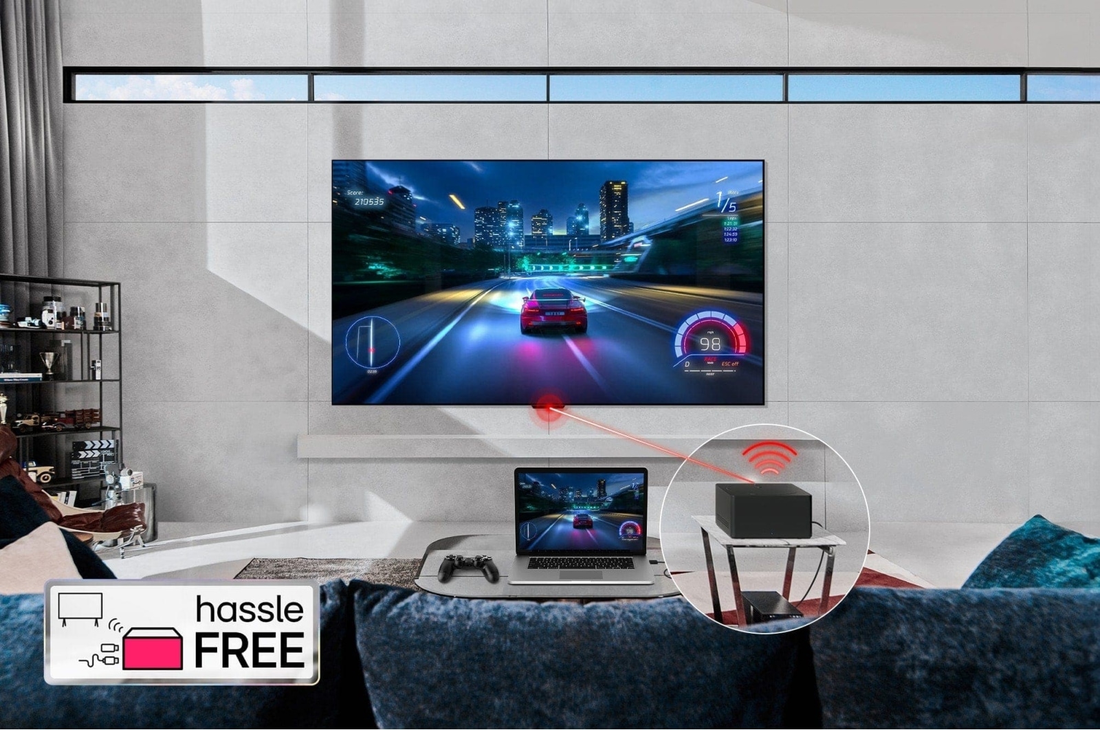 LG TV không dây đích thực đầu tiên trên thế giới LG OLED evo AI M4 65 inch với công nghệ truyền video & âm thanh 4K 144Hz , OLED65M4PSA