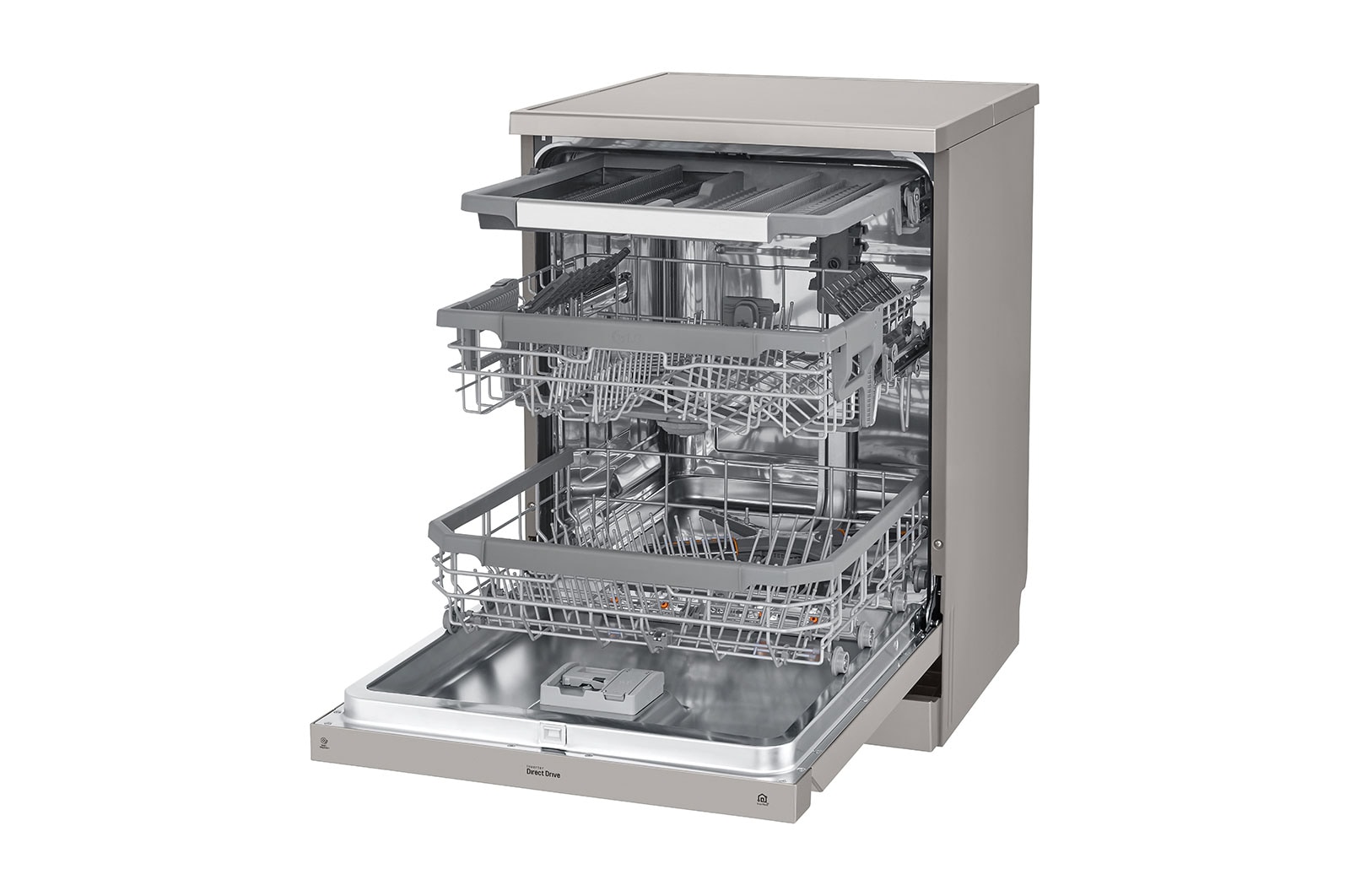 LG 14 Place QuadWash™ Dishwasher with TrueSteam™ in Stainless Finish, DFB425FP