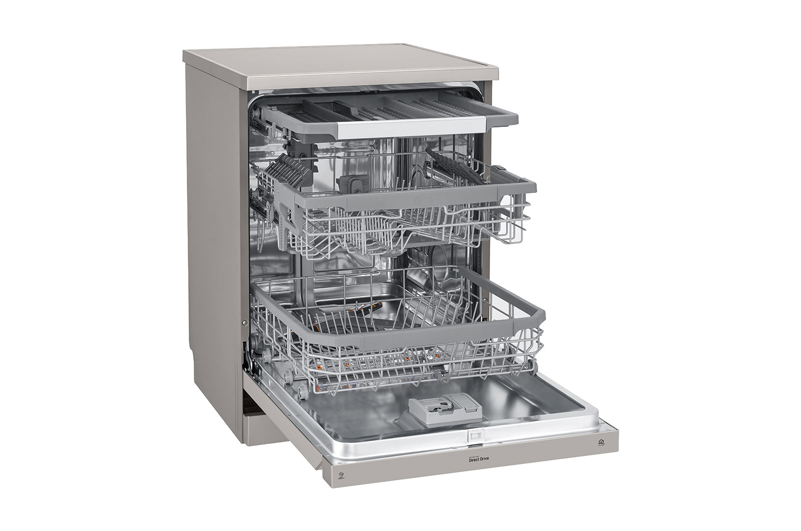 LG 14 Place QuadWash™ Dishwasher with TrueSteam™ in Stainless Finish, DFB425FP