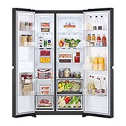 LG 647L Side-by-Side Fridge in Black Finish, GC-B257SQYL