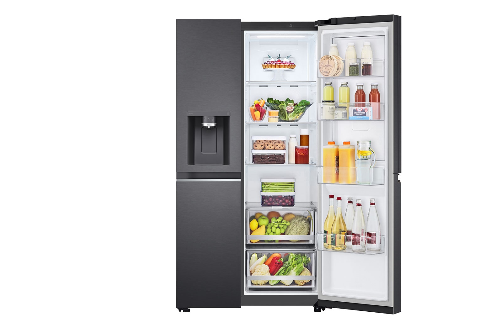 LG 674L Matte Black Door-In-Door Fridge - GC-J307CQFS, GC-J307CQFS