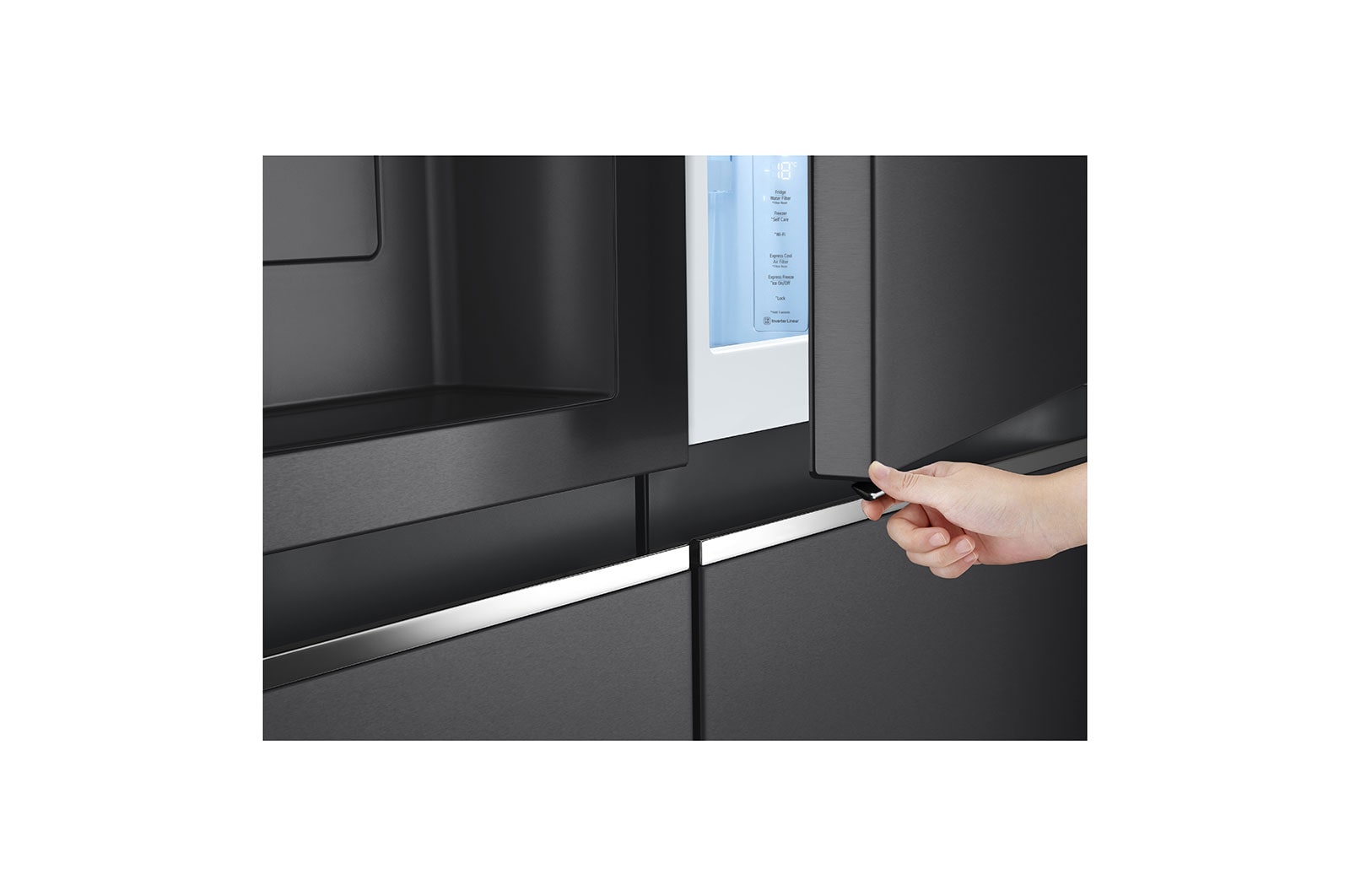 LG 674L Matte Black Door-In-Door Fridge - GC-J307CQFS, GC-J307CQFS