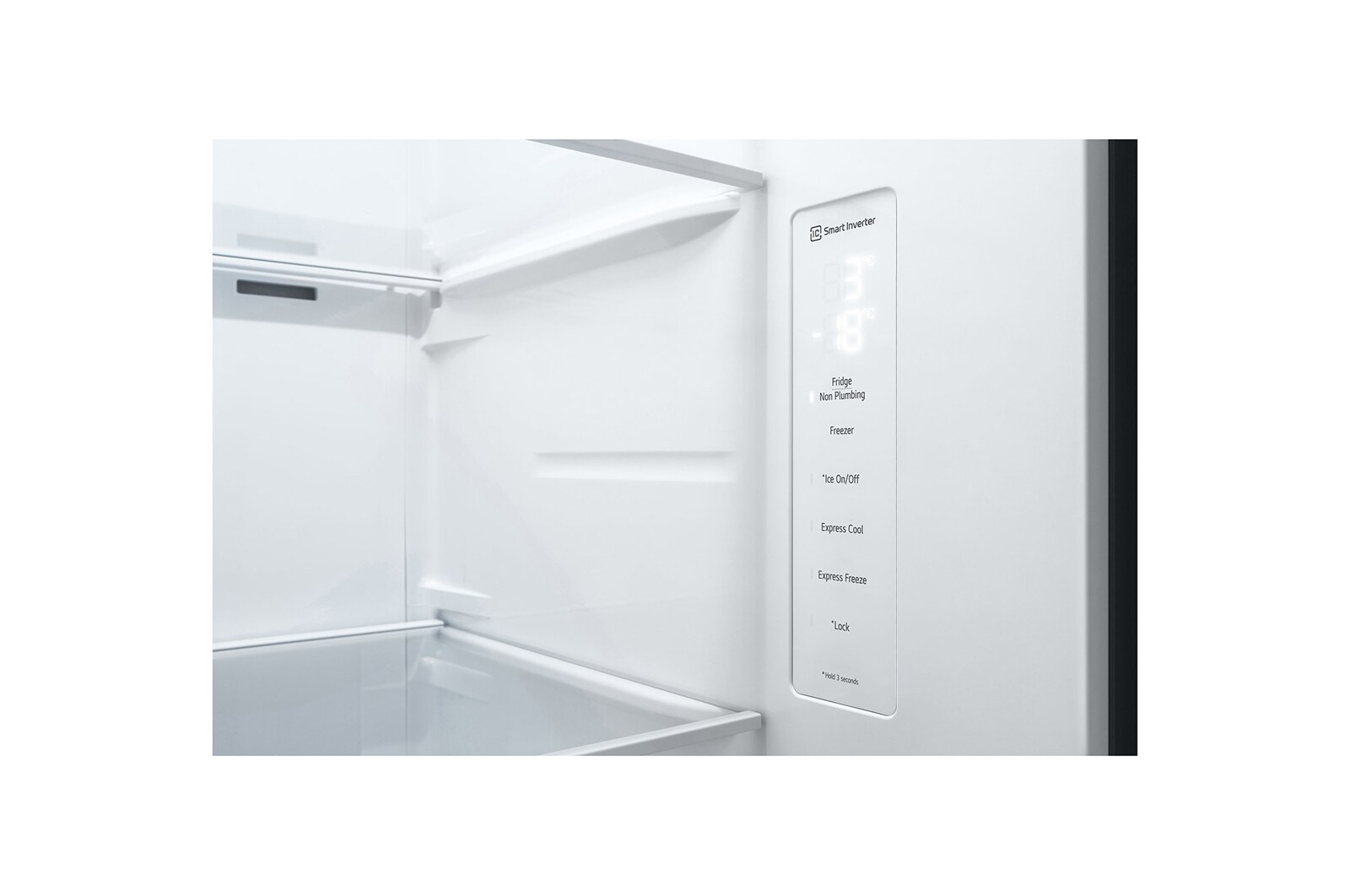 LG 617L Non Plumbed Side by Side Fridge in Stainless Finish, GC-L257SLXL