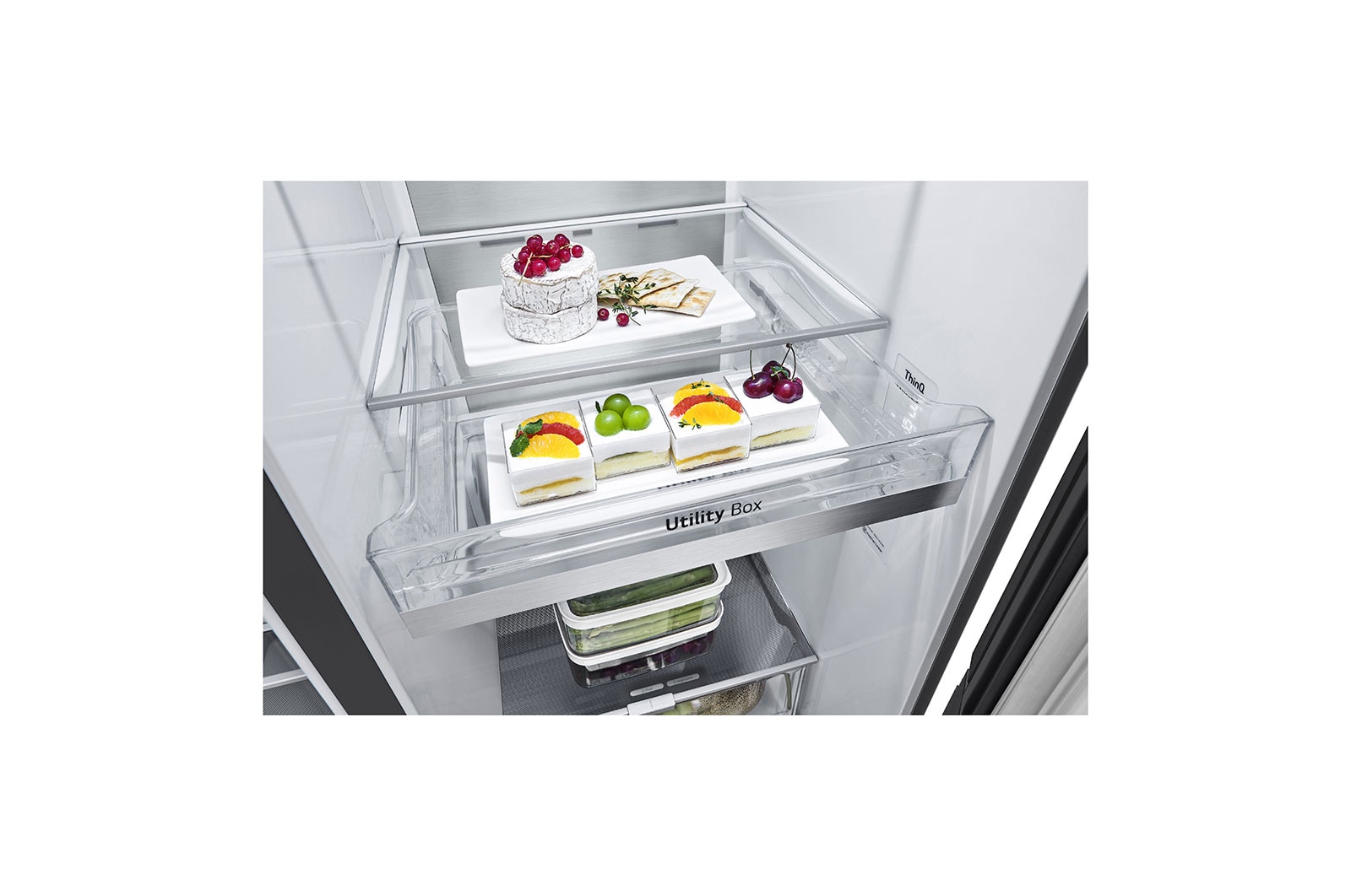 LG 611LInstaView™ Door-in-Door Side by Side Fridge with Uvnano™ in Stainless Finish, GC-X257CQFS