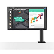 LG 27" QHD Ergo IPS Monitor with USB Type-C™, 27QN880-B