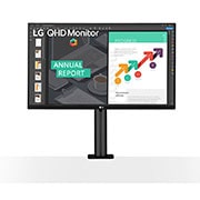 LG 27" QHD Ergo IPS Monitor with USB Type-C™, 27QN880-B