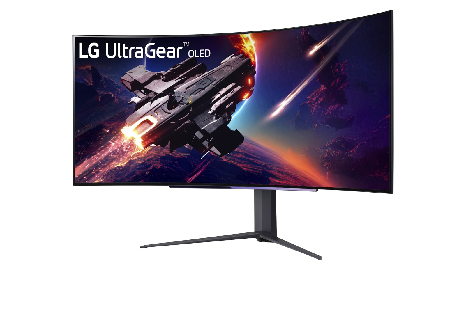 LG 45'' UltraGear™ OLED Curved Gaming Monitor WQHD with 240Hz Refresh Rate 0.03ms (GtG) Response Time, 45GR95QE-B