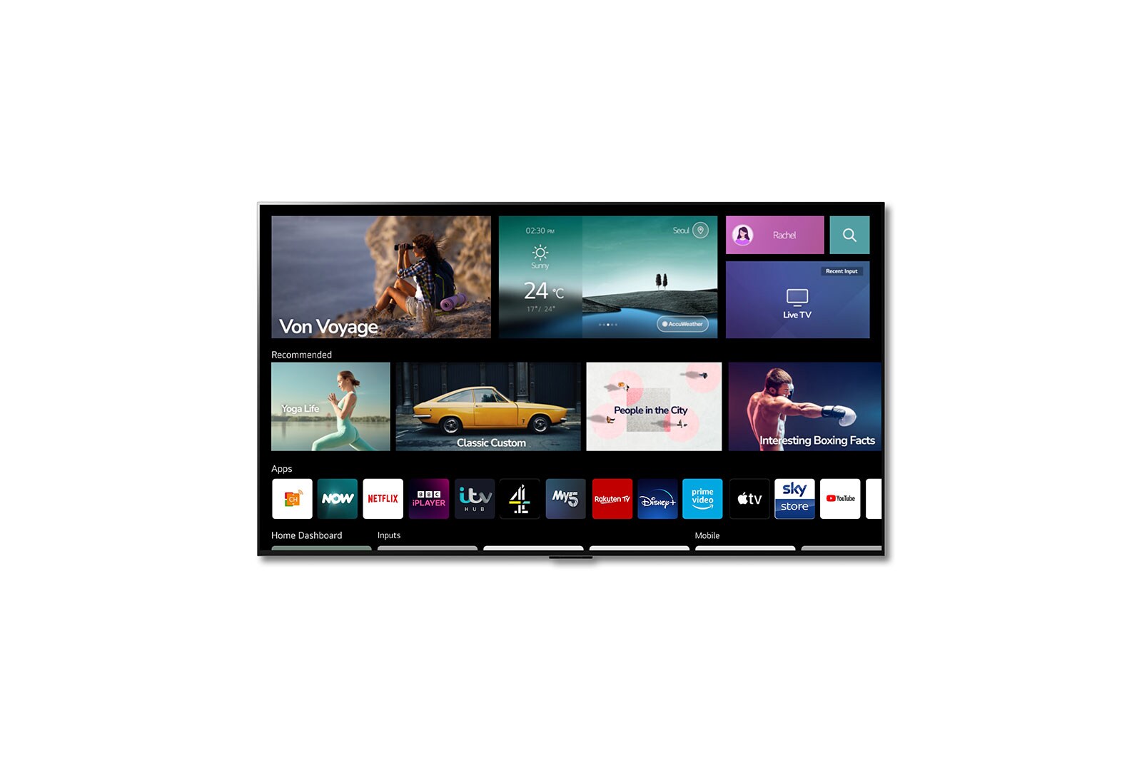 LG 65'' G2 OLEDevo Gallery Edition 120HZ Smart TV with Magic Remote, HDR & webOS, OLED65G26LA