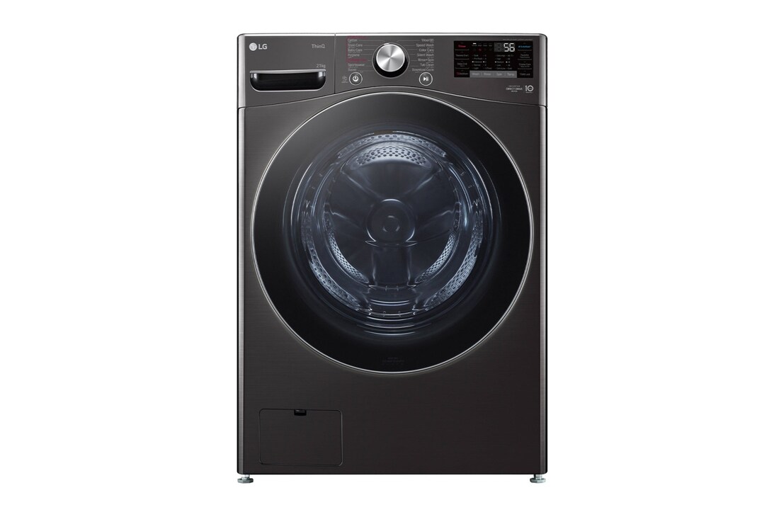 LG 21kg Front Loader Washer with AI DD™ & Steam in Black Finish, F0P2CYV2E