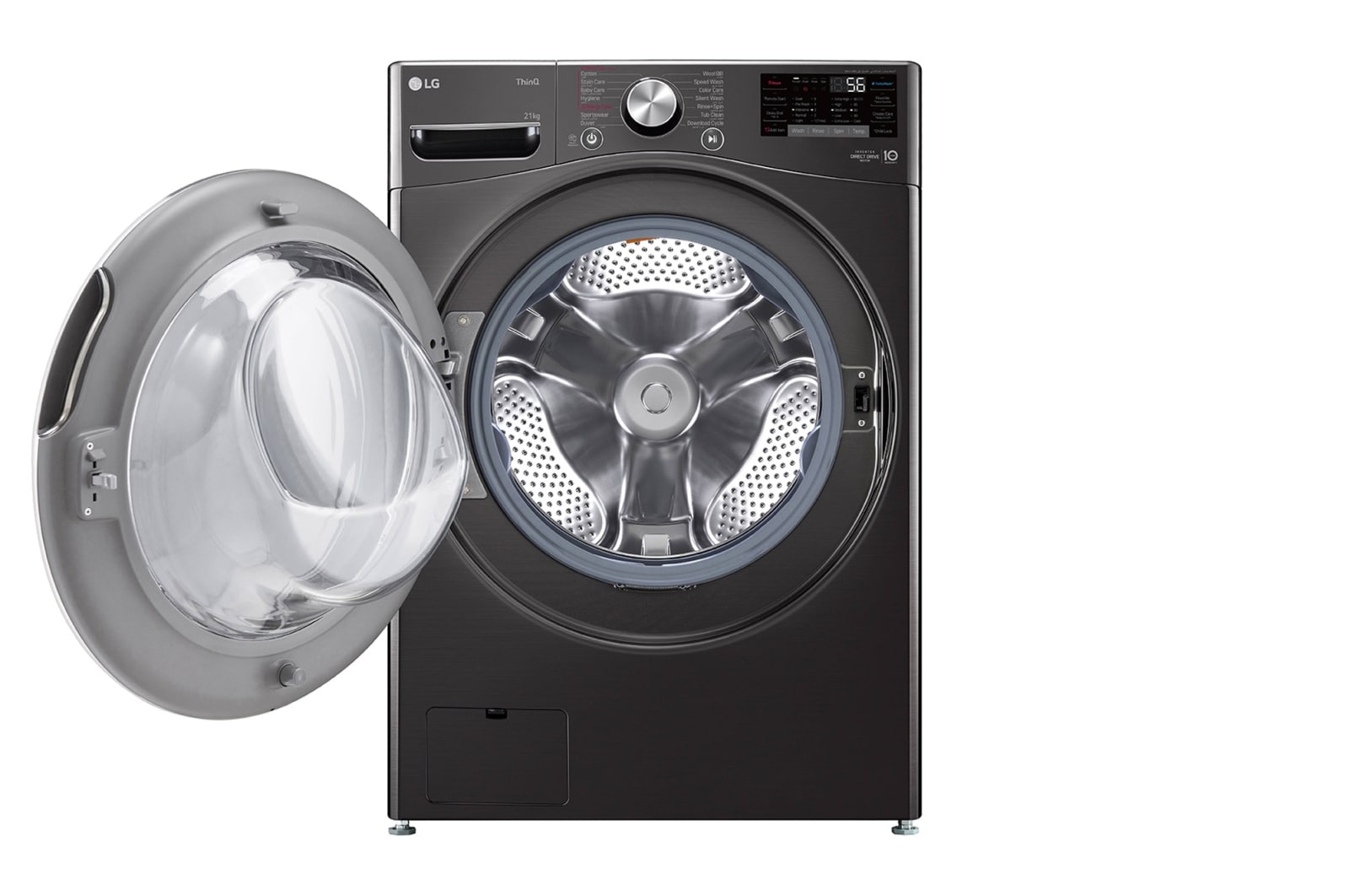 LG 21KG Black Steel Front Load Washing Machine - F0P2CYV2E, F0P2CYV2E