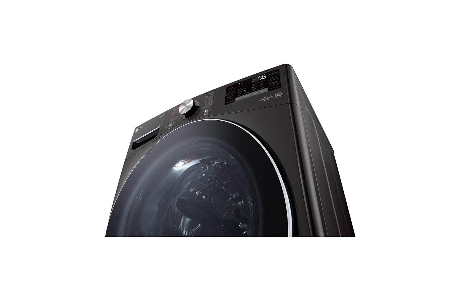 LG 21kg Front Loader Washer with AI DD™ & Steam in Black Finish, F0P2CYV2E