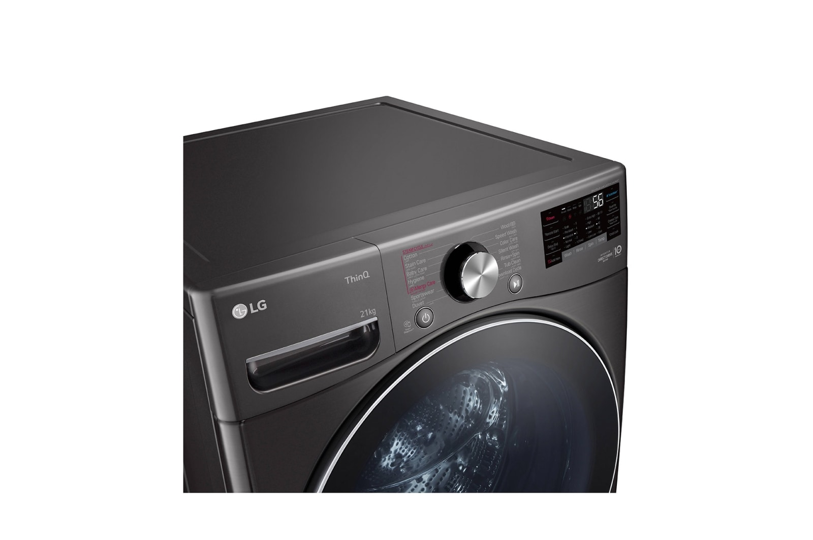 LG 21KG Black Steel Front Load Washing Machine - F0P2CYV2E, F0P2CYV2E