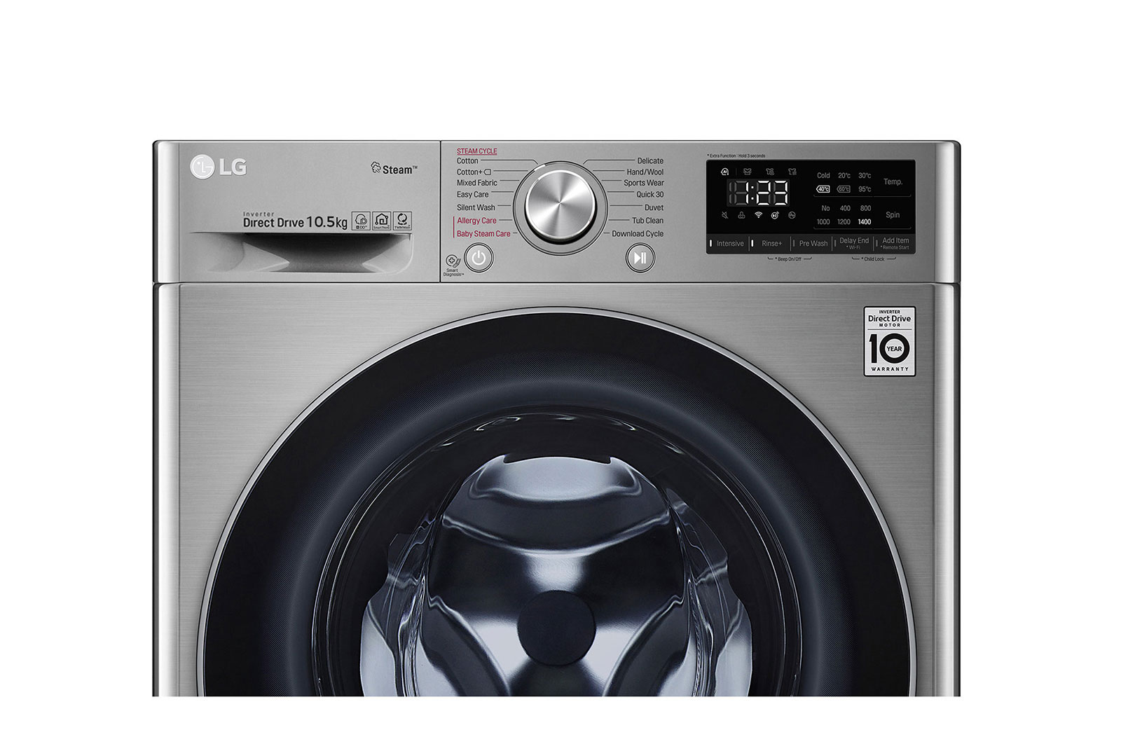 LG 10.5KG AI DD Front Loader Washing Machine - F4V5RYP2T, F4V5RYP2T