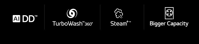 LG F4V9BWP2E 12 kg AI DD™, TurboWash™360˚, Steam+™, Bigger Capacity