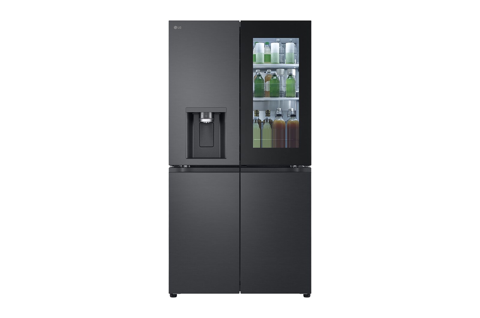 716L InstaView™ Door-in-Door French Door Fridge with UVnano™ in Black Finish, GR-X31FMQRL