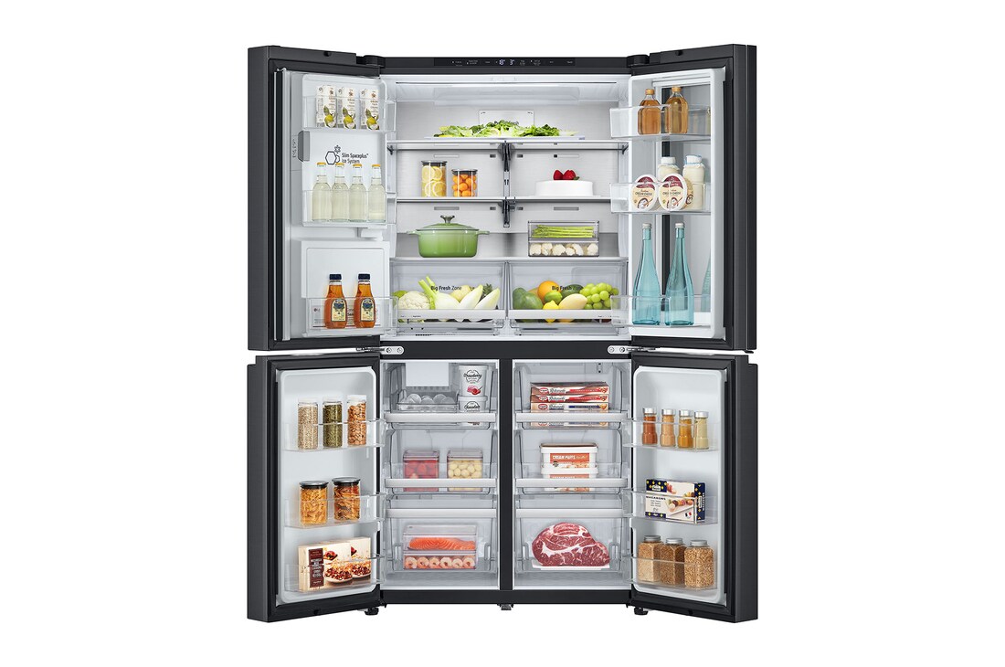 LG 900L InstaView™ Door-in-Door French Door Fridge with UVnano™ in Black Finish, GC-X31FFCRL