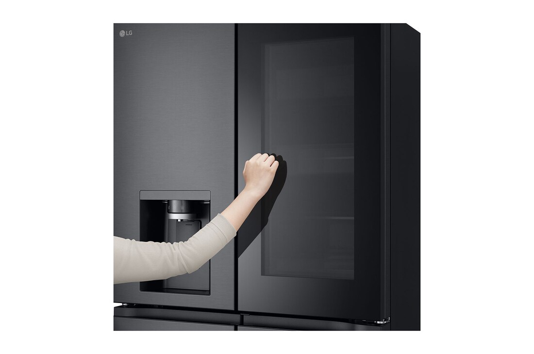 LG 900L InstaView™ Door-in-Door French Door Fridge with UVnano™ in Black Finish, GC-X31FFCRL