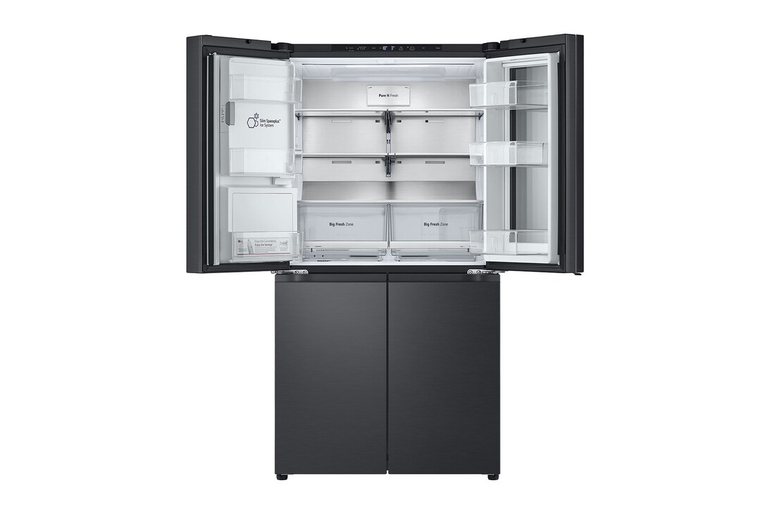 LG 900L InstaView™ Door-in-Door French Door Fridge with UVnano™ in Black Finish, GC-X31FFCRL