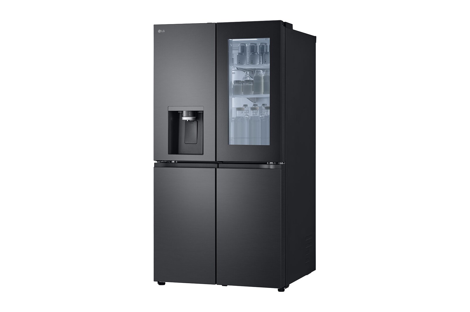 LG 900L InstaView™ Door-in-Door French Door Fridge with UVnano™ in Black Finish, GC-X31FFCRL