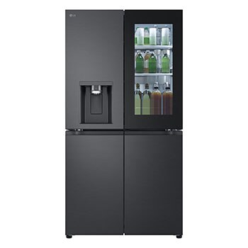 716L InstaView™ Door-in-Door French Door Fridge with UVnano™ in Black Finish, GR-X31FMQRL