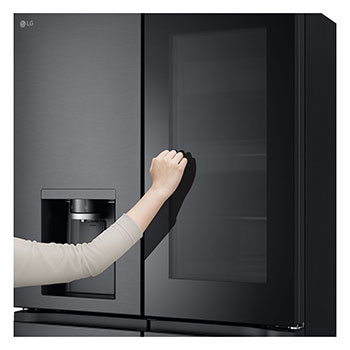LG 900L InstaView™ Door-in-Door French Door Fridge with UVnano™ in Black Finish, GC-X31FFCRL
