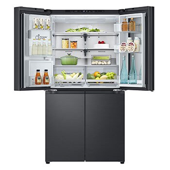 LG 900L InstaView™ Door-in-Door French Door Fridge with UVnano™ in Black Finish, GC-X31FFCRL