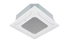 LG Ceiling Mounted Cassette VRF indoor unit for efficient air distribution. Compact design blends seamlessly with office and commercial interiors.